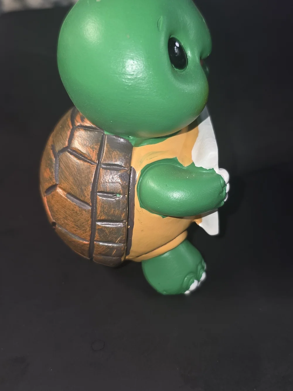 Green Turtle Habitat Figurine with Motivational Sign